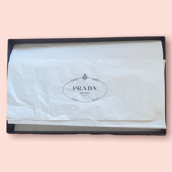 Prada Peonia Saffiano Metal Leather Wallet on chain clutching - Picture 6 of 13